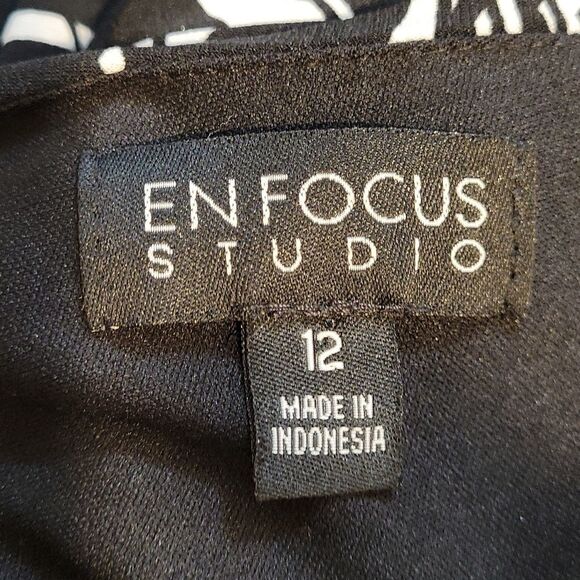 ENFOCUS STUDIO CAP SLEEVE ROUNDNECK ABOVE THE KNEE LENGTH WOMEN"S DRESS - Picture 13 of 14